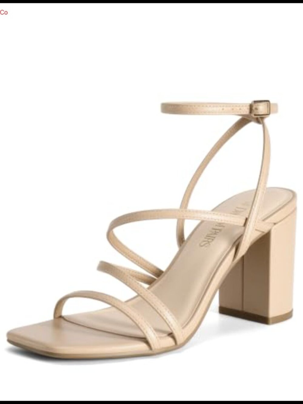 Women's Chunky Heel Sandal Square Toe Ankle Strap Dress Shoe